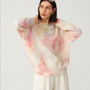 Premium wool mix voluminous tiedye sweater